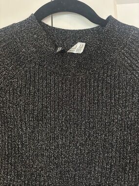 H&M Black Metallic Sweater M